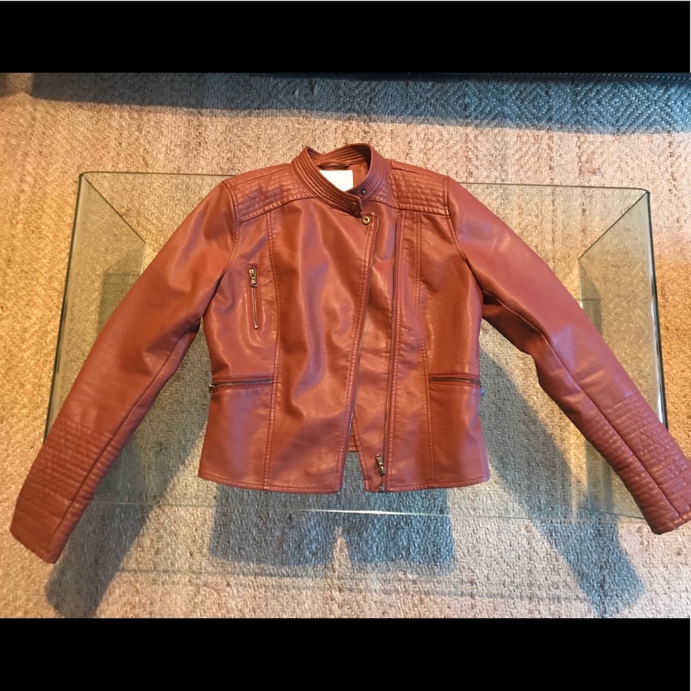 Vegan Leather Jacket by Ett:Twa by Anthropologie